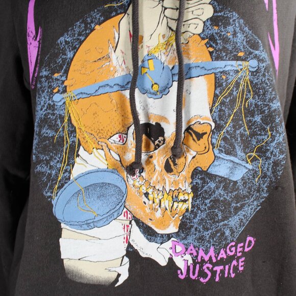 Rare Metallica Damaged Justice Hoodie Women's Medium Dark Gray Limited Edition - Picture 6 of 11
